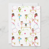 Invitation Gymnastique Enfants Fille Anniversaire Thème de fê (Dos)