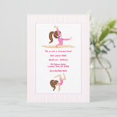 Invitation Gymnastique Fille Anniversaire Photo (Debout devant)