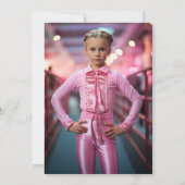 Invitation Gymnastique Fille Anniversaire Photo (Dos)