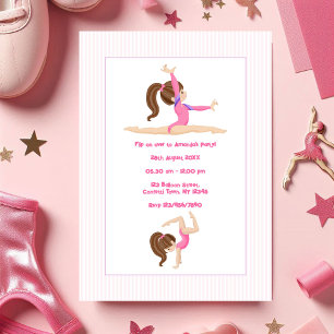 Invitation Gymnastique Fille Anniversaire Photo