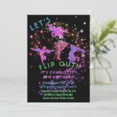 Invitation Gymnastique Flip Girls Anniversaire Fête Invitatio (Debout devant)