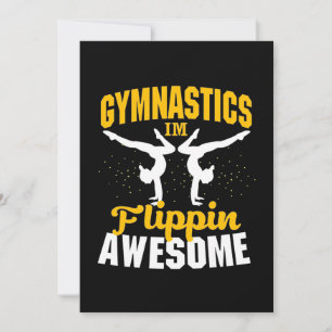 Invitation Gymnastique Je Suis Flippin Awesome