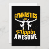 Invitation Gymnastique je suis super cool (Devant / Derrière)