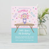 Invitation Gymnastique Jump fête d'anniversaire (Debout devant)