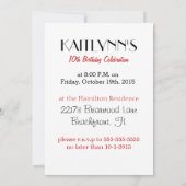 Invitation Gymnastique personnalisée d'impression de zèbre en (Dos)