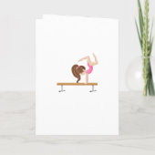 Invitation Gymnastique rose et or 16e anniversaire (Dos)