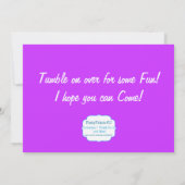 Invitation gymnastique rose pourpre de fête (Dos)