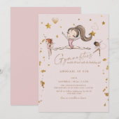 Invitation Gymnastique Tumble & Twirl Anniversaire (Devant / Derrière)