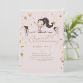 Invitation Gymnastique Tumble Twirl Anniversaire de la fête d (Debout devant)