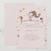 Invitation Gymnastique Tumble & Twirl Anniversaire Partie II (Devant / Derrière)