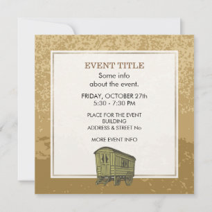 Invitation Gypsy caravan