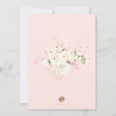 Invitation H2 Blush Hydrangea Crème Dîner de répétition Roses (Dos)