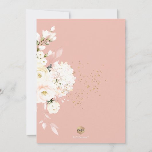 Invitation H2 Creamy Dusty Rose Blush Hydrangea (Dos)