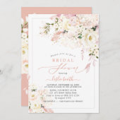 Invitation H2 Creamy Dusty Rose Blush Hydrangea (Devant / Derrière)