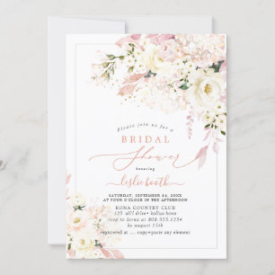 Invitation H2 Creamy Dusty Rose Blush Hydrangea