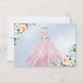Invitation H2 Robe rose mousseuse Quinceanera Date de sauvega (Dos)