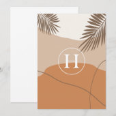 Invitation H - Lettre monographie initiale H Conception abstr (Devant / Derrière)