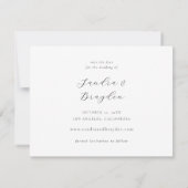 Invitation H MOD 2 Photo simple Enregistrer la date (Dos)