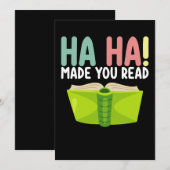 Invitation Ha Ha Vous A Fait Lire Professeur Drôle (Devant / Derrière)