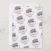 Invitation Habille Tea Party Filles Anniversaire (Dos)