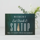 Invitation Habille-toi Seras-tu mon garçon d'honneur (Debout devant)