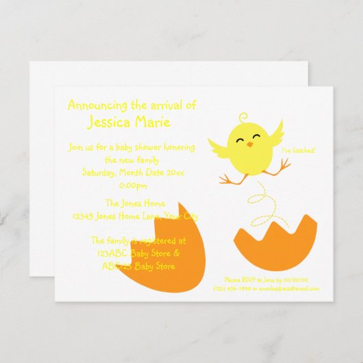 Invitation Haché (Devant / Derrière)