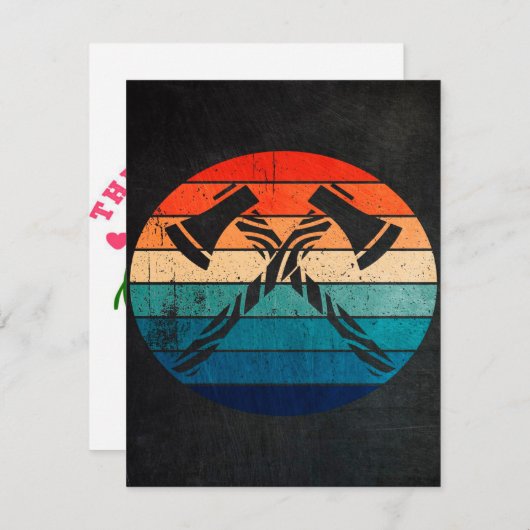 Invitation Hache de lancer (Devant / Derrière)