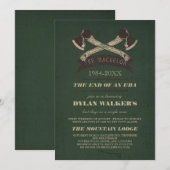 Invitation Hachettes Rustiques Vintage pour Enterrement de Vi (Devant / Derrière)