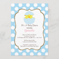 Hachure de l'invitation de baby shower de garçon