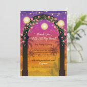 Invitation Hacienda Coucher de soleil Merci d'arc floral (Debout devant)