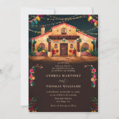 Invitation Hacienda Mexicaine Rustique Élégant Mariage Fiesta (Devant)