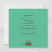 Invitation Hajj Moubarak, Kaaba sainte à La Mecque Arabie Sao (Dos)