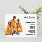 Invitation Haldi cérémonie indienne mariée curcuma mariée mar (Debout devant)