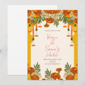 Invitation Haldi de mariage Invitations numériques (Devant / Derrière)