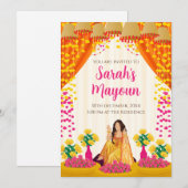 Invitation Haldi Mayoun et invitations Haldi (Devant / Derrière)