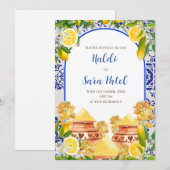 Invitation Haldi méditerranéen invite décoration italienne Ha (Devant / Derrière)
