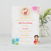 Invitation Half Saree Ritu Kala Samskara (Debout devant)