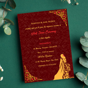 Invitation Half Saree Ritu Kala Samskara