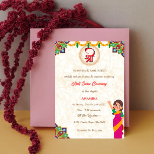 Invitation Half Saree Ritu Kala Samskara