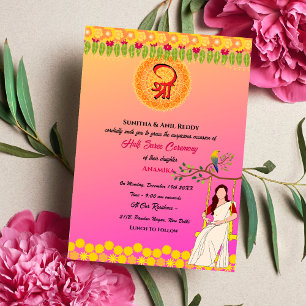 Invitation Half Saree Ritu Kala Samskara