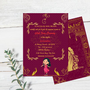 Invitation Half Saree Ritu Kala Samskara