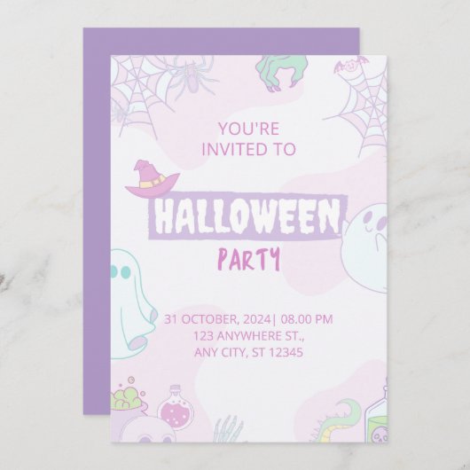 Invitation Halloween (Devant / Derrière)