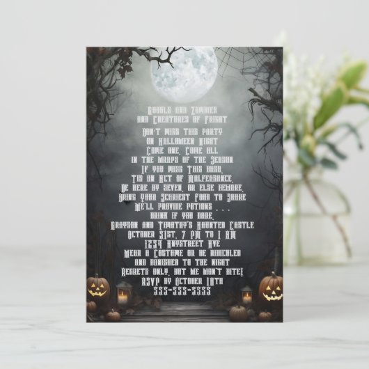 Invitation Halloween (Debout devant)