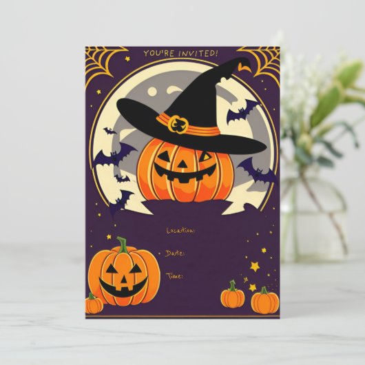 Invitation Halloween (Debout devant)
