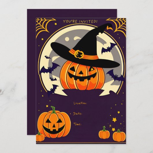 Invitation Halloween (Devant / Derrière)