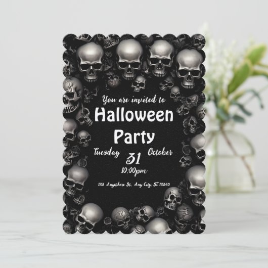 Invitation Halloween (Debout devant)