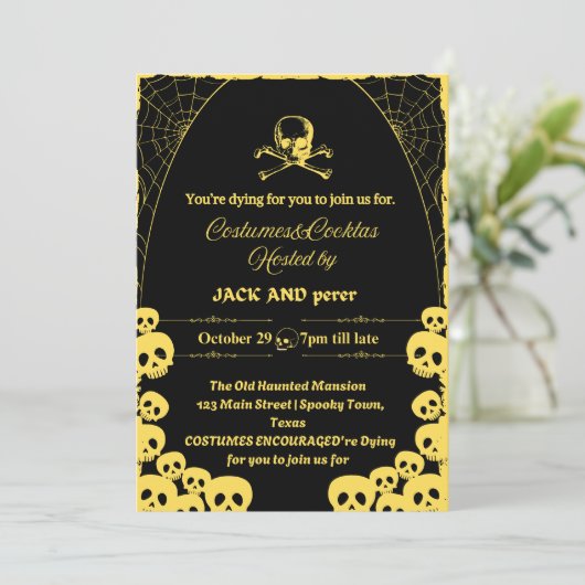 Invitation Halloween (Debout devant)