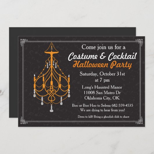 Invitation Halloween (Devant / Derrière)