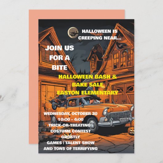 Invitation halloween (Devant / Derrière)