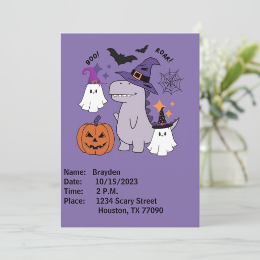 Invitation Halloween (Debout devant)